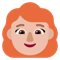 Woman- Medium-Light Skin Tone- Red Hair emoji on Microsoft